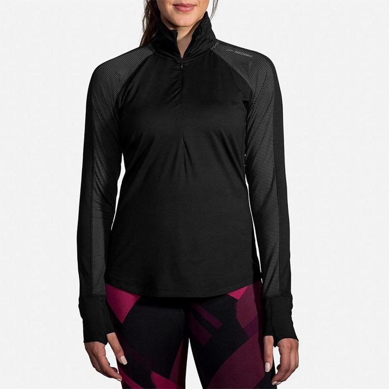 Brooks DASH HALF ZIP Running Jackets Womens Sale - Grey (JNZ947605)